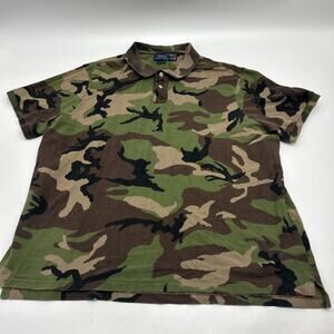 Polo Ralph Lauren Polo Shirt Men's SIZE XXL Green Camo CLASSIC FIT Short Sleeve
